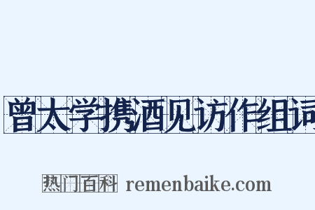 曾太学携酒见访作组词是什么意思的图片